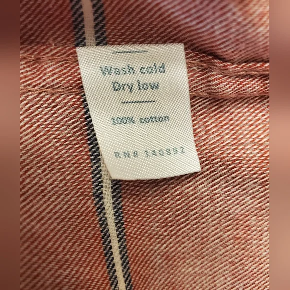 Marine Layer Men's Alemany Long Sleeve Button Up Striped Coral Pink Shirt Sz XL - Picture 8 of 8